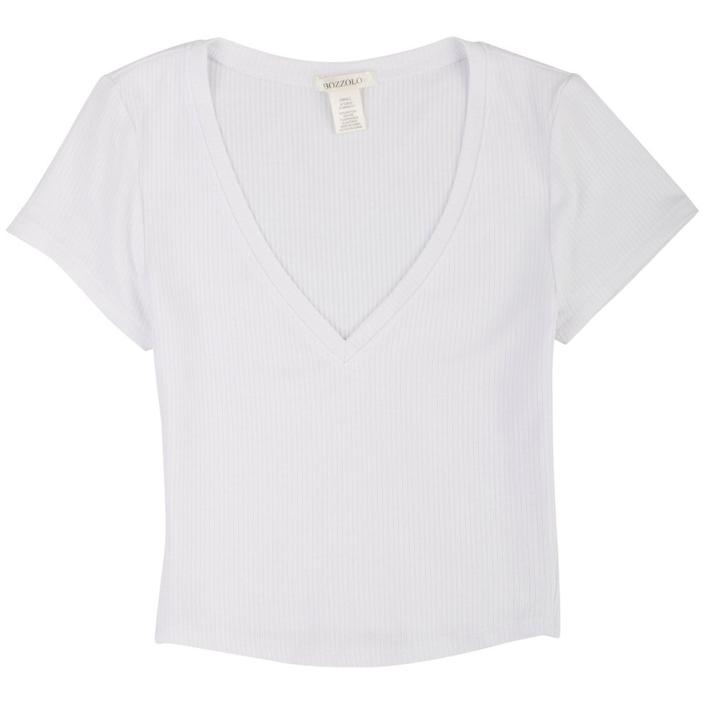 Bozzolo V-Neck Crew Cropped Top